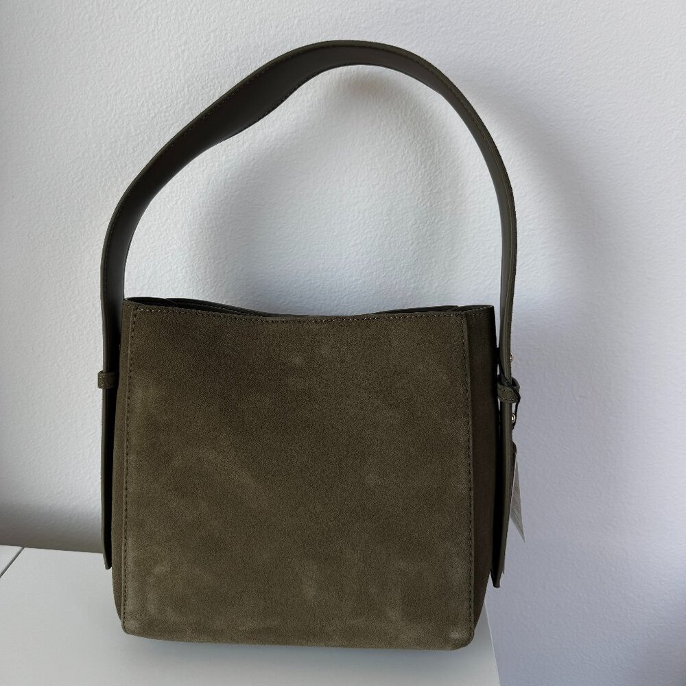 Mango leather shoulder bag